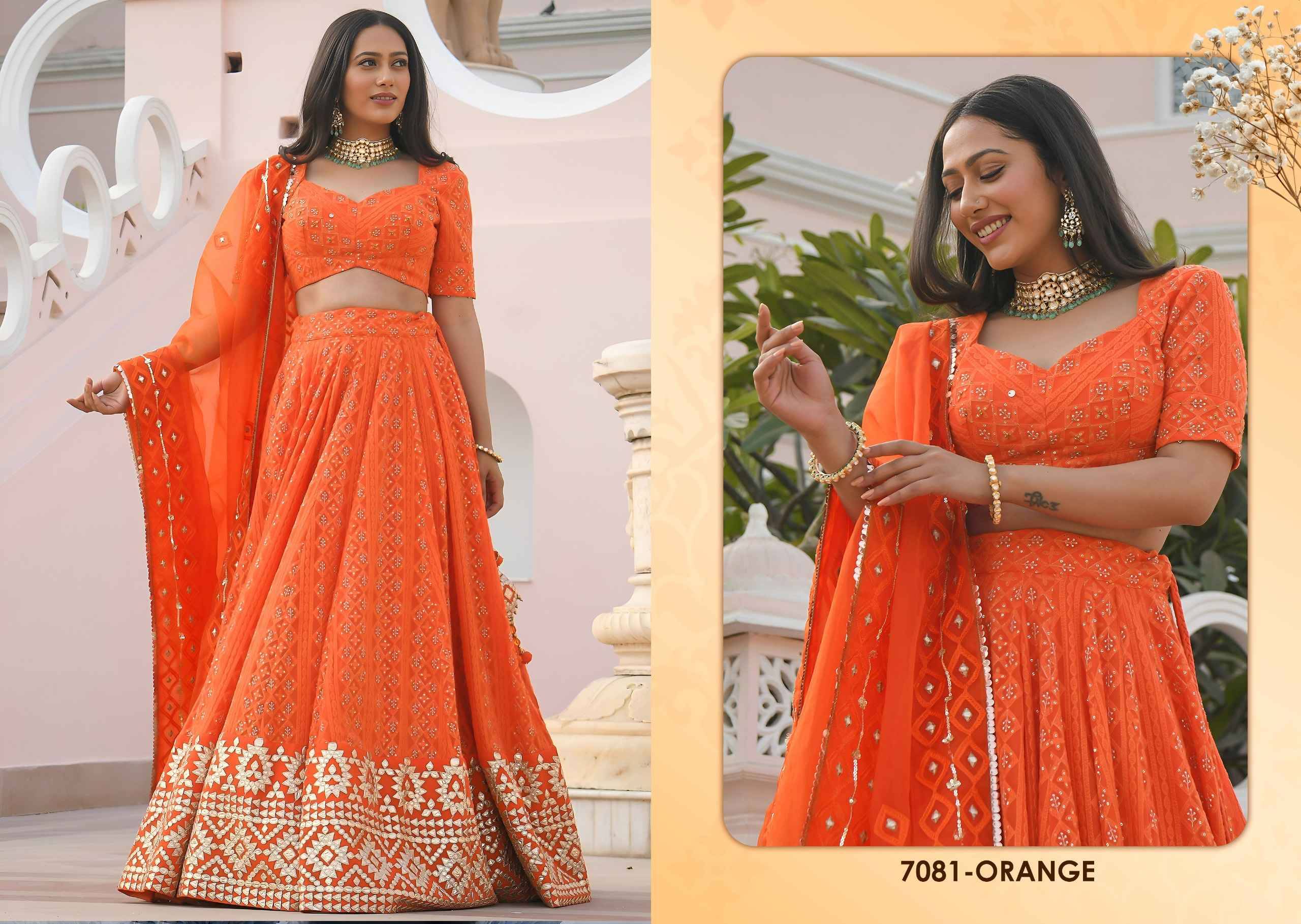 VOL-34 By ZEEL COTHING 7079 SERIES  Designer Beautiful Collection Occasional Wear & Party Wear Georgette Lehengas At Wholesale Price